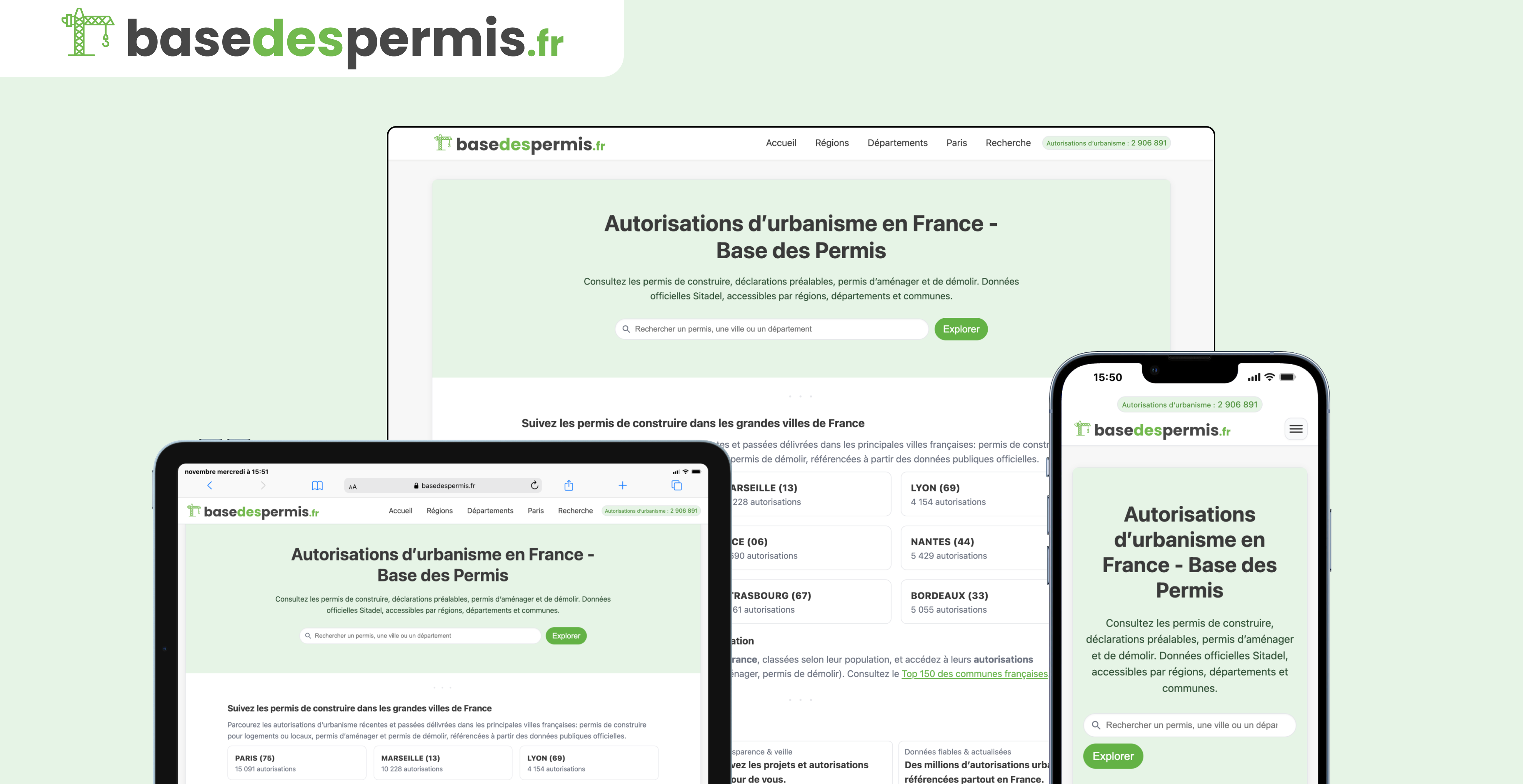 Illustration de données cartographiques et permis pour BaseDesPermis.fr